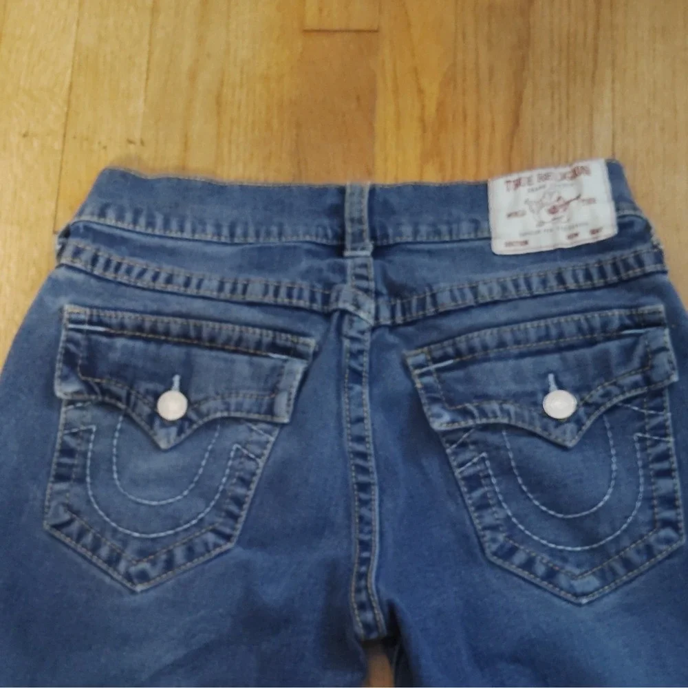 True Religion Men's Ricky Relaxed Fit Jeans Medium Wash Blue 30 Waist 32 Inseam